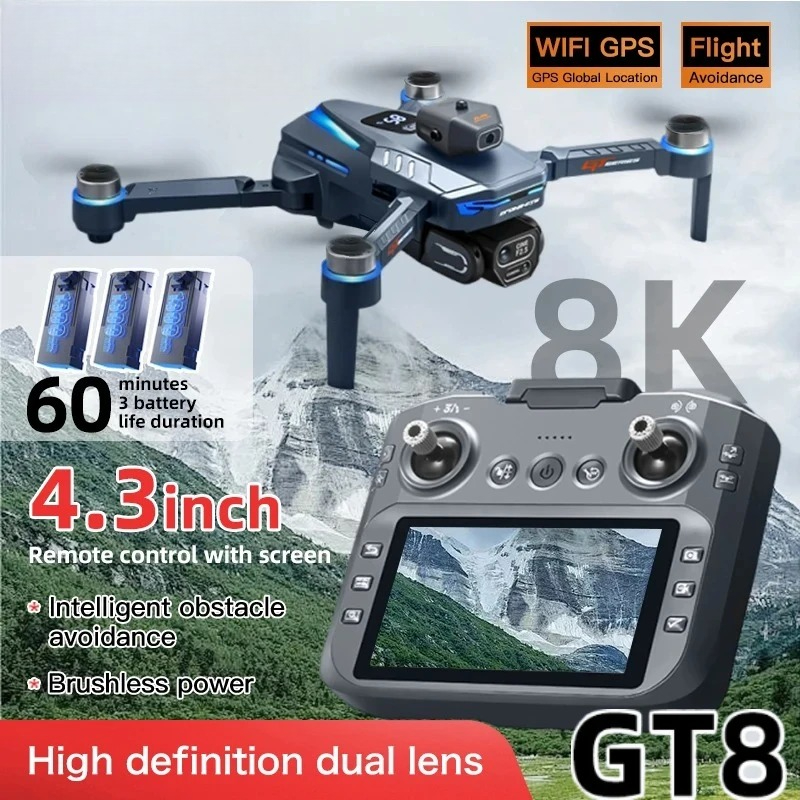Оригинальный дрон GT8 8K с про – обзор и цена Drone Multispectral