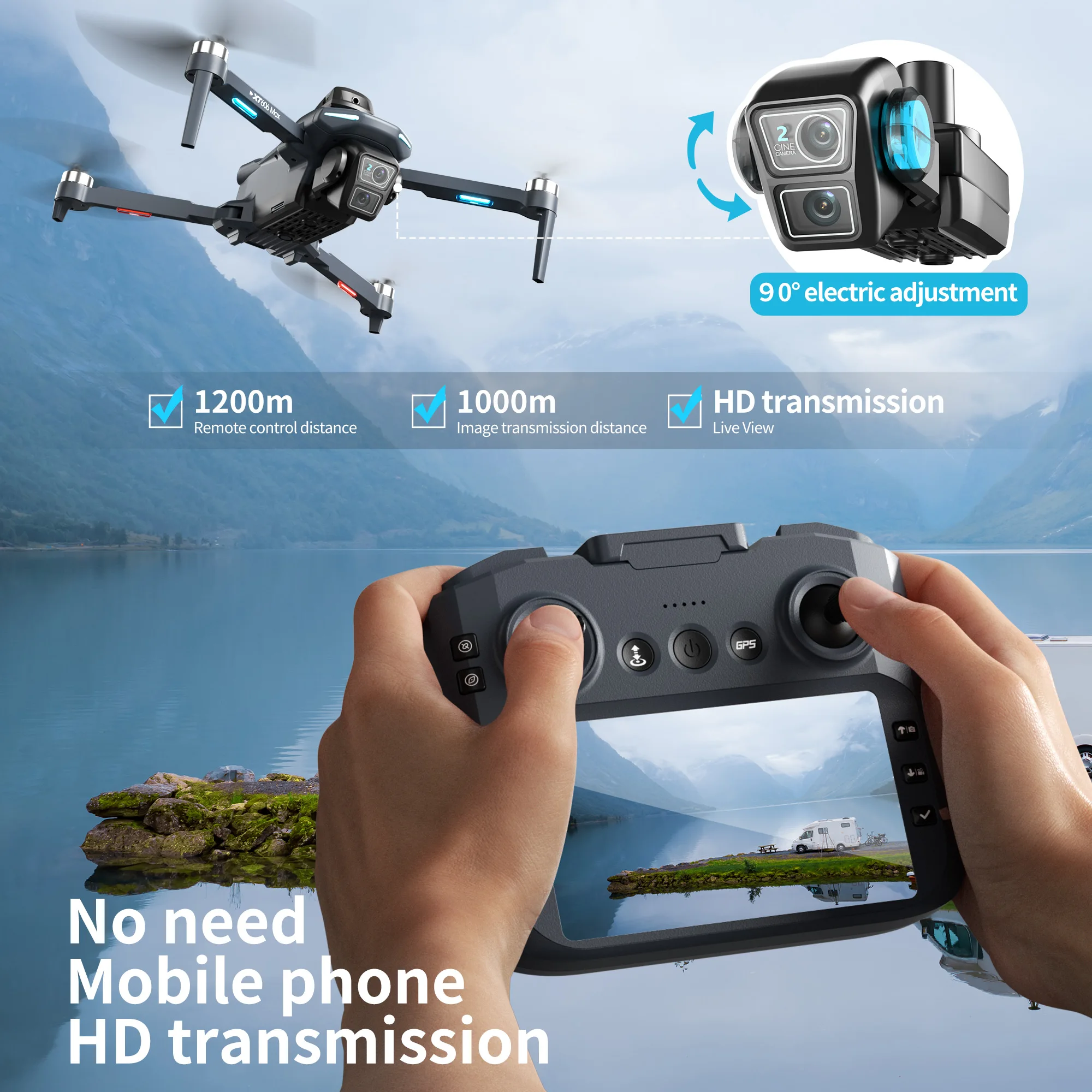 Оригинальный дрон XT606 MAX с  – обзор и цена Drone Multispectral